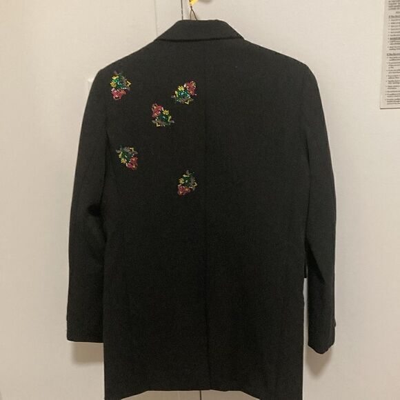 Zadig & Voltaire Venus Diamanté Flower Black Woman’s Blazer. FR 34/US 2. - Picture 8 of 13